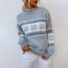 Load image into Gallery viewer, Women’s Snowflake Pullover Sweater — Cozy Winter Knit Top
