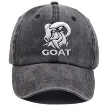 Load image into Gallery viewer, GOAT Ram Embroidered Vintage Washed Baseball Cap – Adjustable Unstructured Low Profile Hat

