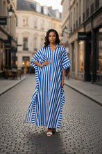 Load image into Gallery viewer, African-Inspired Striped Loose Long Dress | One Size 5 Colors
