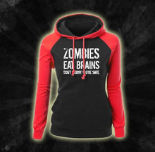 Load image into Gallery viewer, Zombies Eat Brains Hoodie – Funny Unisex Graphic Pullover Sweatshirt
