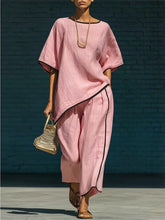 Load image into Gallery viewer, Women's Casual Resort Loose Short-Sleeve Top &amp; Pants Set
