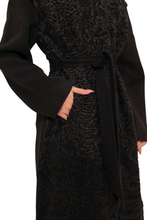 Load image into Gallery viewer, Noir Genuine Karakul Wool Overcoat
