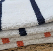 Load image into Gallery viewer, Women’s Knit Button Cardigan with Striped Short Sleeves
