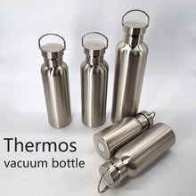 Load image into Gallery viewer, 350/500/750/1000ml Double Wall Stainless Steel Water Bottle Thermos Bottle Keep Hot and Cold Insulated Vacuum Flask for Sport Stainless Steel Water Bottle Double Wall Vacuum Insulated Leak Proof Sports Bottle
