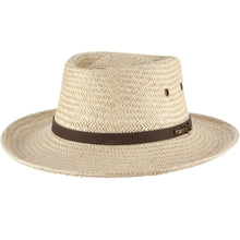 Load image into Gallery viewer, Scala Bunker - Palm Straw Gambler Hat

