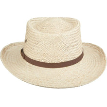 Load image into Gallery viewer, Scala Bunker - Palm Straw Gambler Hat
