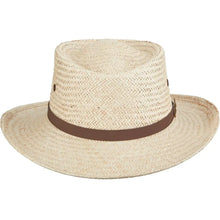 Load image into Gallery viewer, Scala Bunker - Palm Straw Gambler Hat
