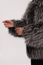Load image into Gallery viewer, Reversible Genuine Silver Fox  Down Fill Coat
