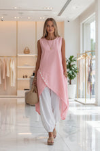 Load image into Gallery viewer, Women's Sleeveless Asymmetric Tunic &amp; Harem Pants Two-Piece Set
