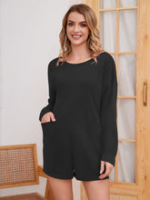 Load image into Gallery viewer, Long-Sleeved Solid Color Jumpsuit Shorts — Chic One-Piece for Women
