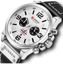 Load image into Gallery viewer, Retro  Waterproof Watch With Chronometers Steel Case And Leather Belts Unique Design Excellent Look Perfect Gift For Your Man
