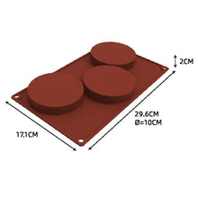 Load image into Gallery viewer, 3/6 Silicone Mold Round Circle Shape Fondant Cake Tools Ice Cube Moulds 3D Candy Jelly Making Mould Handmade Soap Molds Round Baking Silicone Mold Circle Chocolate Cake Pie Muffin Sandwiches Eggs Bakeware Kitchen Accessories
