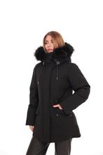 Load image into Gallery viewer, Onyx Genuine Fox Fur Vest-Lined Wool Blend Parka
