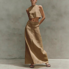 Load image into Gallery viewer, Women's Sleeveless Slimming Maxi Dress Two-Piece Set
