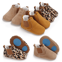 Load image into Gallery viewer, Small Leather Soft Comfy Baby Shoes Newborn Cotton Toddler Durable Lightweight Boots
