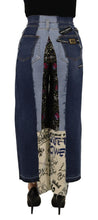 Load image into Gallery viewer, Dolce &amp; Gabbana Multicolor Patchwork DG Fashion Wide Leg Denim Pant
