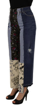 Load image into Gallery viewer, Dolce &amp; Gabbana Multicolor Patchwork DG Fashion Wide Leg Denim Pant
