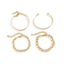 Load image into Gallery viewer, Simple And Smooth C-shaped Hollow Chain Bracelet Set
