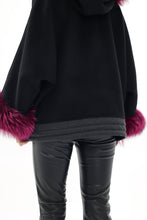 Load image into Gallery viewer, Saga®Furs Silver Fox Cashmere Blend Coat

