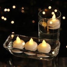 Load image into Gallery viewer, 3/6Pcs LED Flameless Waterproof Candle Flameless Flickering Tea Light Candles Battery Operated Floating Candles for Wedding Centerpiece Pool &amp; SPA Warm Light Flickering Tea Candles Battery Powered For Wedding Home Birthday Party Decoration
