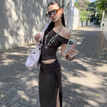 Load image into Gallery viewer, Women's Off-Shoulder Vest &amp; Skirt Two-Piece Set
