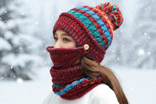 Load image into Gallery viewer, Winter Plush Knitted Hat – Soft Warm Knit Beanie for Cold Weather
