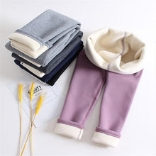 Load image into Gallery viewer, Girls Wool-Lined Thickened Winter Leggings
