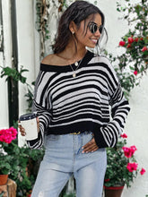 Load image into Gallery viewer, Drop Shoulder Striped Sweater
