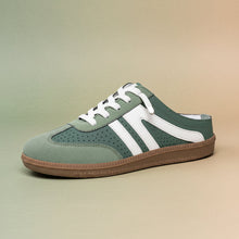 Load image into Gallery viewer, Women's Slip-On Half Slipper Sneakers | Color-Block Striped Casual Shoes in 3 Colors | EU 36–43
