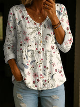 Load image into Gallery viewer, Women's Plus-Size Printed Cardigan – Boho Loose Fit 3/4 Sleeve Top
