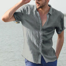 Load image into Gallery viewer, Summer Short-sleeved Shirt Casual Button Tops Men Clothing
