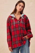 Load image into Gallery viewer, BiBi Brushed Plaid Hooded Jacket
