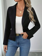 Load image into Gallery viewer, Women's Slim Fit Solid Color Blazer – French Style Long Sleeve Jacket
