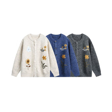 Load image into Gallery viewer, Women’s Retro Floral Embroidered Cardigan Sweater
