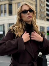 Load image into Gallery viewer, Emily Classic Wool Blend Overcoat in Rich Chocolate
