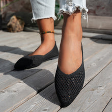 Load image into Gallery viewer, Women's Pointed Toe Flyknit Slip-On Loafers – Flat Casual Shoes
