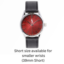 Load image into Gallery viewer, Burgundy Sunburst Watch

