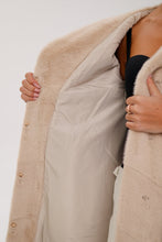 Load image into Gallery viewer, Faux Mink Effect Fur Hooded Coat
