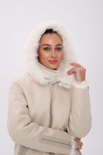 Load image into Gallery viewer, ⇆ Reversible Hooded Wool Blend Jacket
