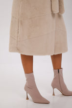 Load image into Gallery viewer, Faux Mink Effect Fur Hooded Coat
