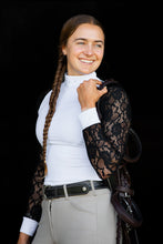 Load image into Gallery viewer, White/Black FULL lace Longsleeve
