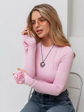 Load image into Gallery viewer, 3D Floral Slim-Fit Long Sleeve T-Shirt | NCS
