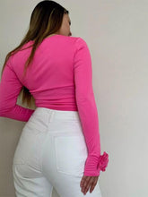 Load image into Gallery viewer, 3D Floral Slim-Fit Long Sleeve T-Shirt | NCS
