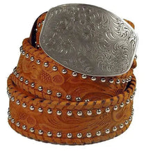 Load image into Gallery viewer, 3D Floral Tooled Leather - Womens Belt
