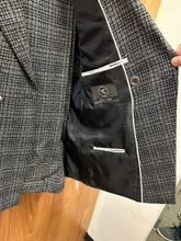 Load image into Gallery viewer, Moda Color Black/White checkered Turkish Slim Fit Double Breasted Wool Suit
