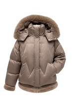 Load image into Gallery viewer, Genuine Polar Fox Down Fill Coat
