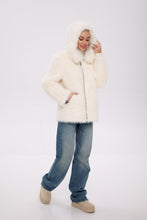 Load image into Gallery viewer, ⇆ Reversible Hooded Wool Blend Jacket
