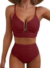 Load image into Gallery viewer, Women's Solid Color Gathering Swimsuit
