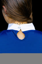 Load image into Gallery viewer, Short Sleeve Lace shirt- Navy
