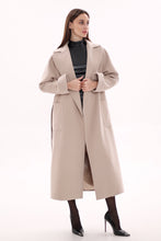 Load image into Gallery viewer, Marley Wraparound Wool Cashmere Coat in Nude
